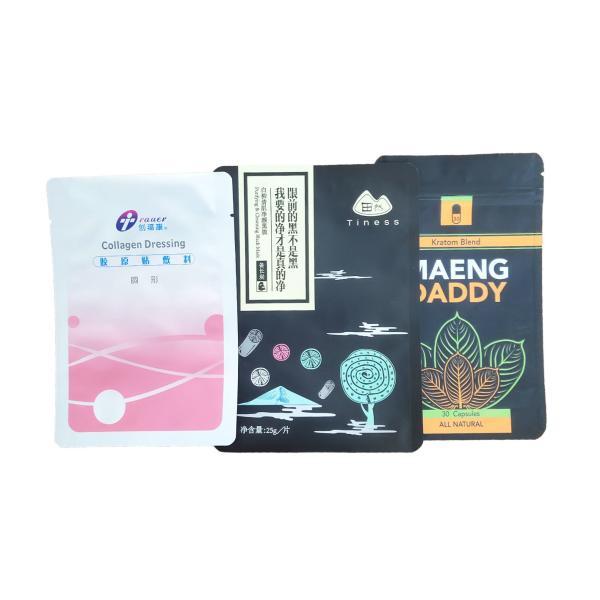 Custom printing, heat sealing and meticulous facial mask packaging bag for cleaning skin