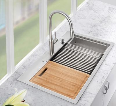36 Inch Double Equal Bowl Workstation Kitchen Sink R10 Corner