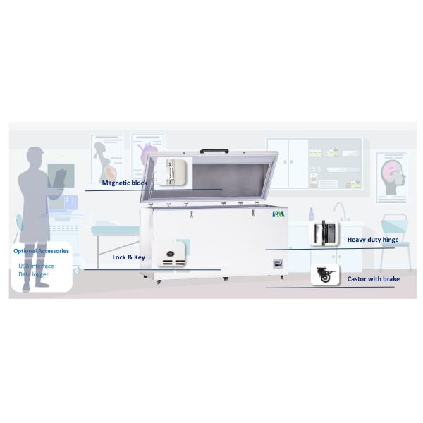 Замораживатель медицинское -25℃~60℃ комода MDF-60H485 485L большой