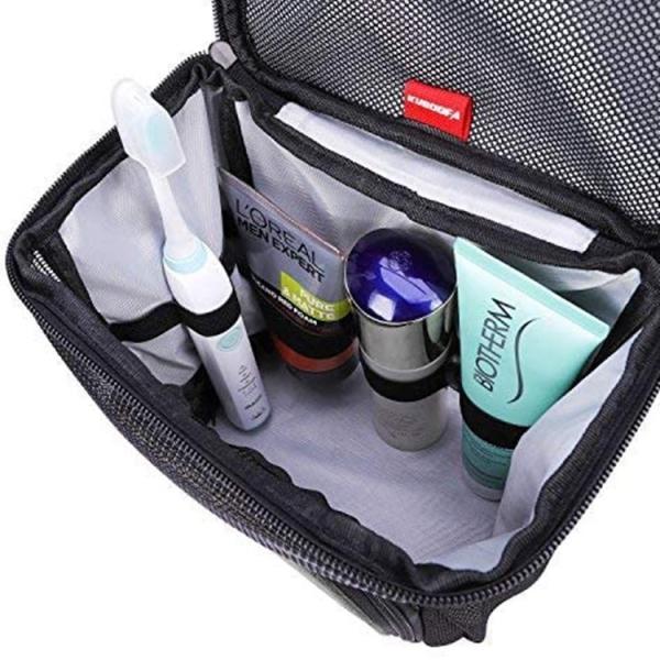 Custom Logo Large 300D Oxford Makeup Toiletry Bag Mesh Hanging Travel For Women Mens Wash