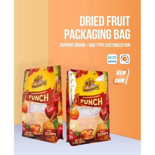 Custom Design Printed Plastic Packaging Zipper Seal Dry Fruit Sweets Snacks Bags Stand Up Food Pouch Bags