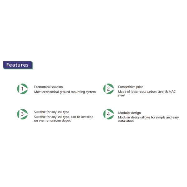 Solución de montaje en tierra de aleación de zinc, aluminio y magnesio