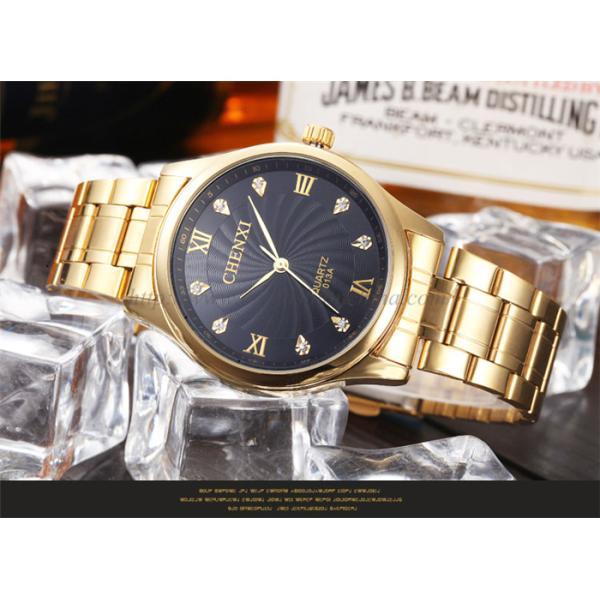013 Full Gold Stainless Steel Watches Man Watch Quartz Watch Casual Dress Watch Roma Watch