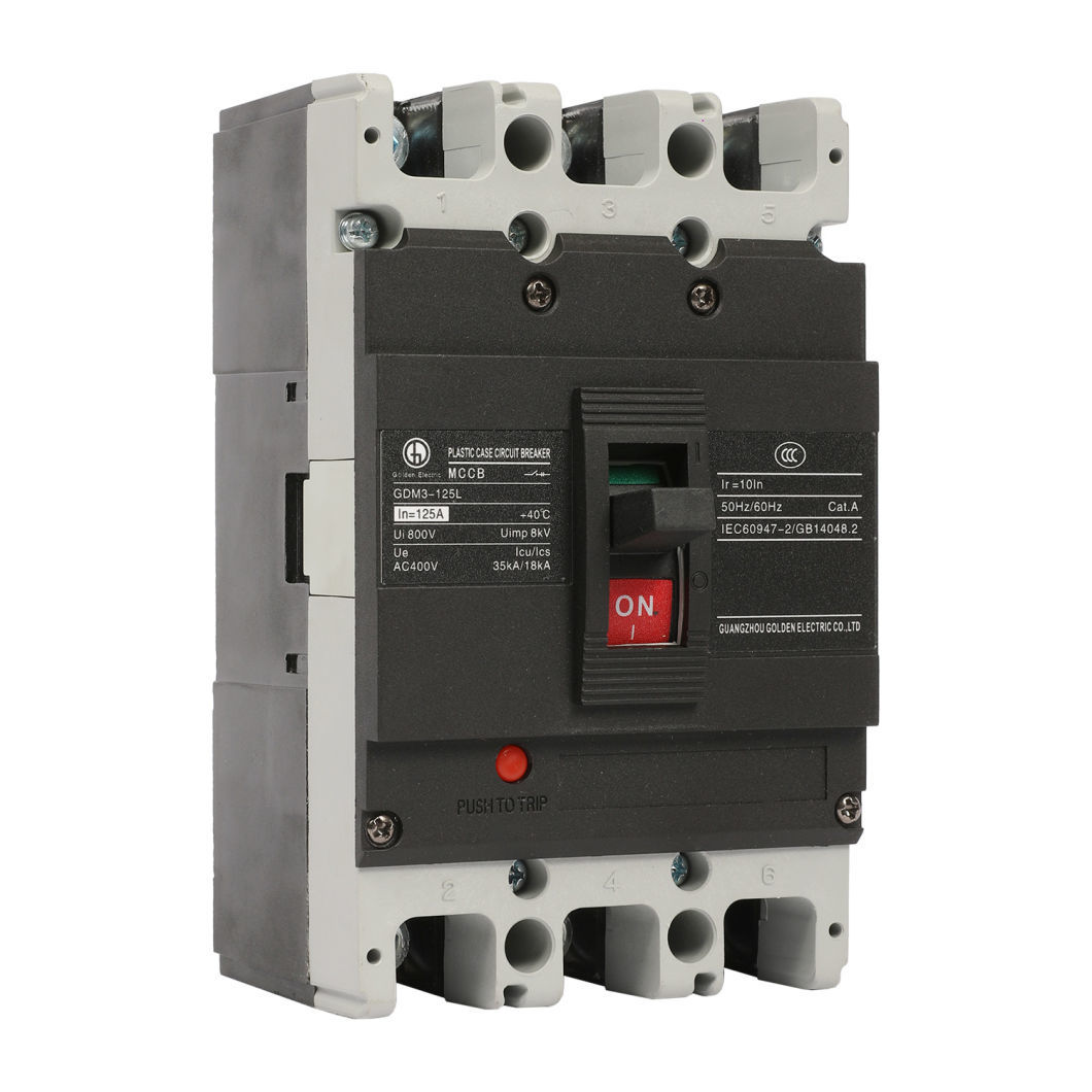 400 В номинальное рабочее напряжение VDE сертифицированный Gdm3-125L MCCB Формированный корпус выключатель