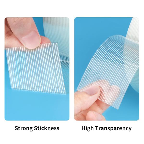 48mm Transparent Fiberglass Filament Tape For Holding Bi Directional Tape 0.15mm