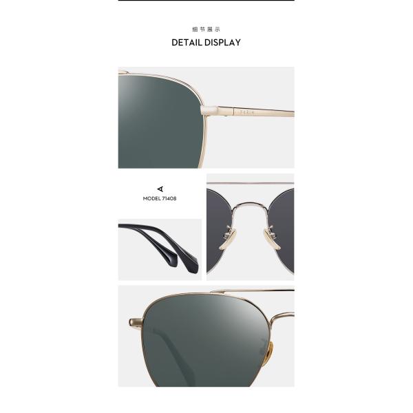 Unisex Metal Frame Polarized Sunglasses Square Grey Blue TAC Lens Silver