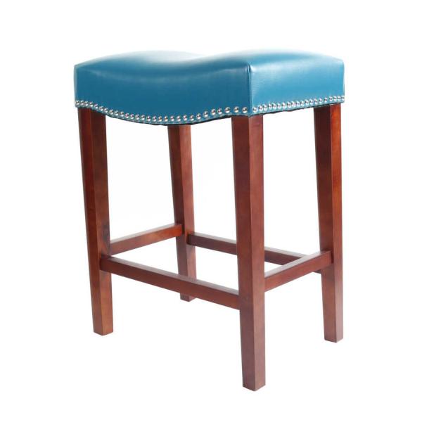 Le style américain dinant la chaise place le barstool 10kgs en cuir bleu