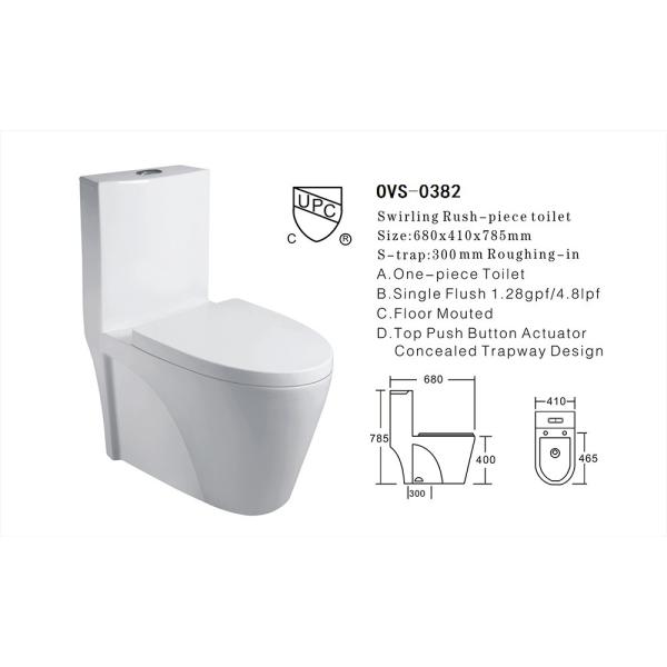 Верхний полный цельный вытянутый туалет с 11 дюймом грубый в чехле замедления