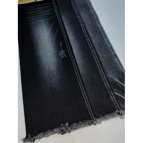 74%コットン BLACK/BLACK ツイルスタイルデニム生地 ストレッチ 8*10/70 構造 ジーンズ用