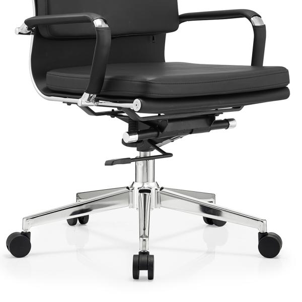 Pu Leather Boss Mid-back Metal Frame Ergonomic Office Furniture Adjustable Swivel Executive Office Chair