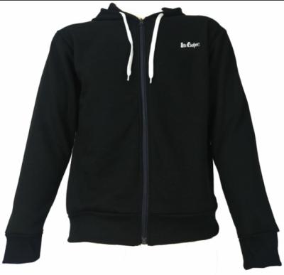 Hooded Black Mens Fleece Coat Padded Windproof Heat Retention S-2XL