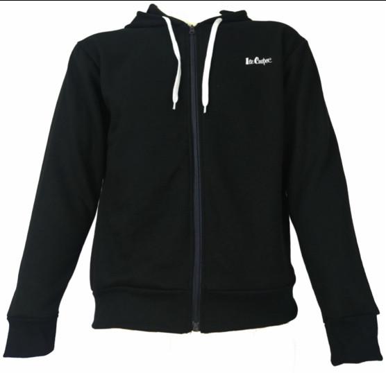 Hooded Black Mens Fleece Coat Padded Windproof Heat Retention S-2XL