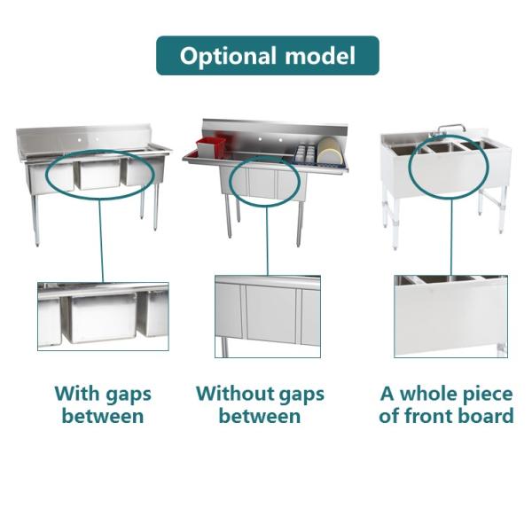 Раковина отсека компонентов 3 кухни 3 Freestanding 304 ресторана нержавеющей стали коммерчески промышленных