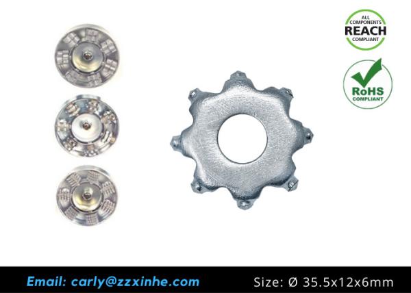 Customized EDCO Saw Parts 6pt Carbide TCT Cutters 46-55 HRC For Blastrac BMP265