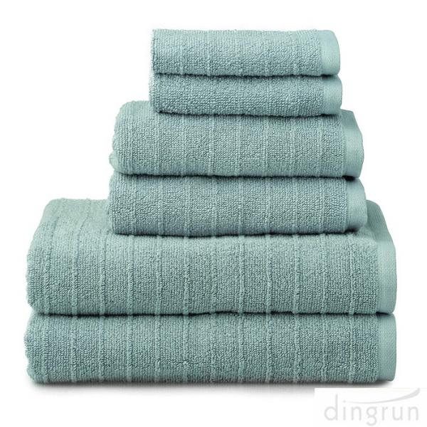 100% Cotton Textured Bath Towel Set of 6 Soft Luxurious Bathroom Towels