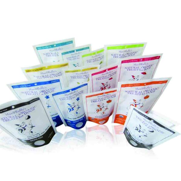 stand up pet food pouch with zipper , plastic packaging food bag