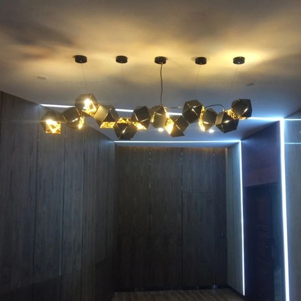 Modern home decor led lights pendant light lamps Riddle Linear Suspension（WH-AP-628）