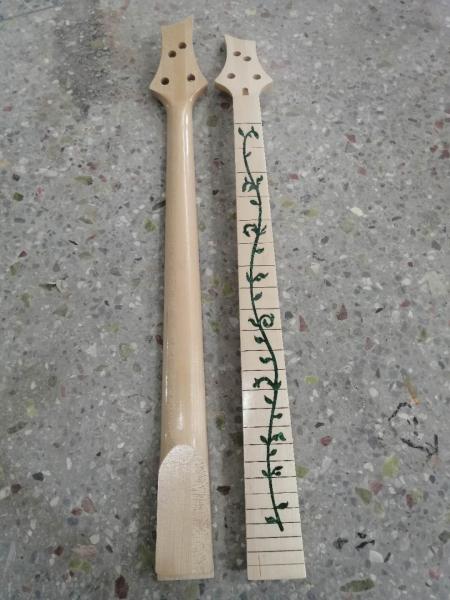 Custom Grand Paddle Guitar Headstock Unfinished Roasted Maple ST Guitar Neck Electric Acoustic Guitar Accept Kinds OEM