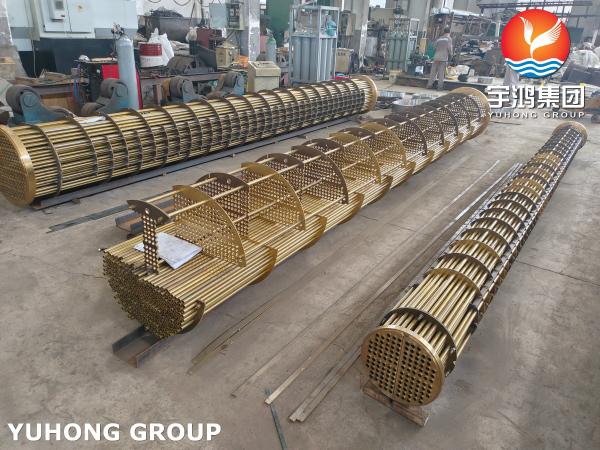 API 660 Heat Exchanger Bundle ASTM B111 C70600 CuNi Tubes, EN 12452 Seawater Resistance