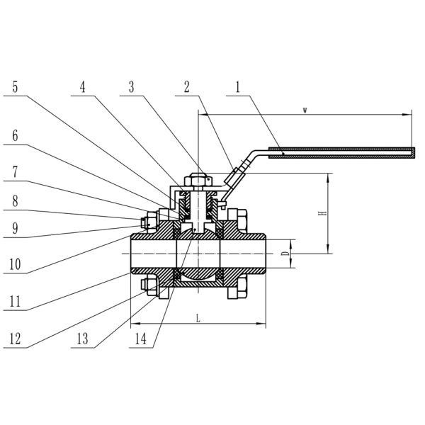 3 Inch Butt Welded Stainless Steel Ball Valve Ansi Jis Standard