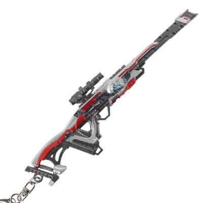 Triple Machine Gun Zinc Alloy Keychain 16CM Apex Legends