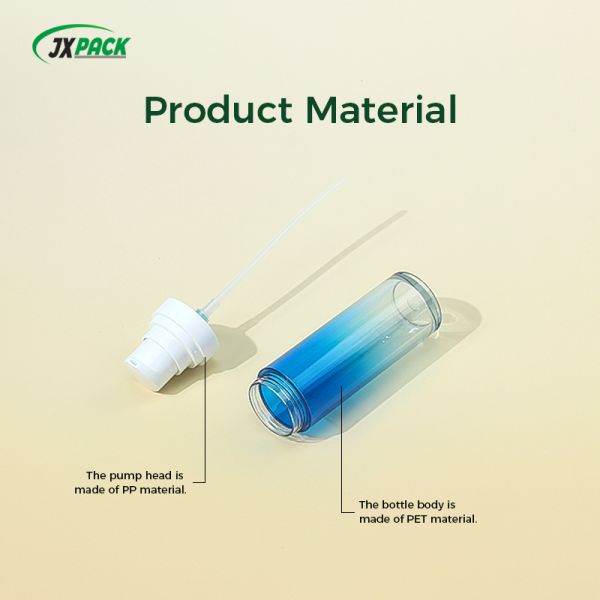 Gradient Color PET Cosmetic Bottle with Press Pump Head and Food-Grade PET Material for Precise Dispensing