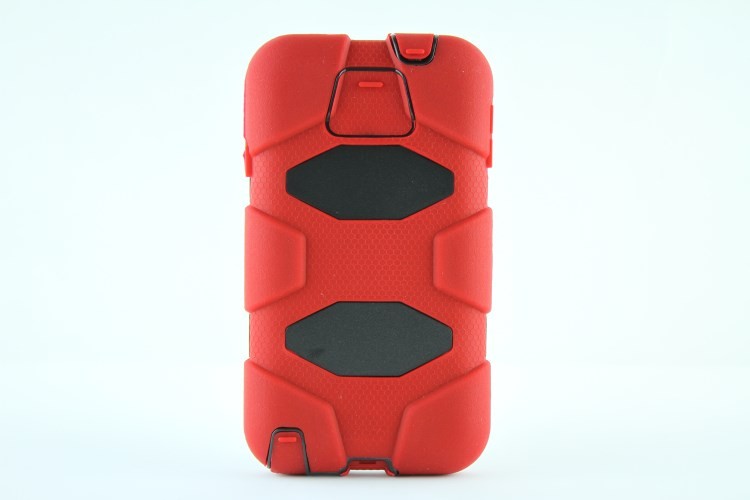Black Kickstand Cell Phone Silicone Case For Samsung Galaxy S4