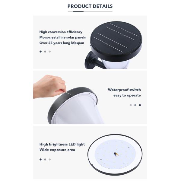 Certification CE Éclairage solaire extérieur IP65 étanche à l'eau LED Éclairage solaire extérieur décoratif de jardin