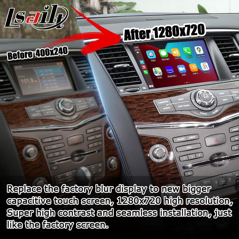 Автомобиль андроида подъема экрана типа 2 IT06 HD патруля Y62 Nissan беспроводной carplay