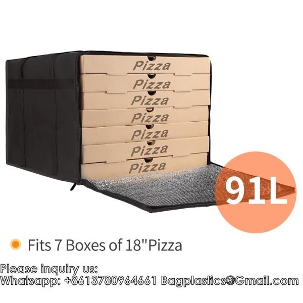 Insulated Pizza Bags For Delivery, Commercial Pizza Warmer Bag, Large Pizza Carrier For Hot And Cold Food, Pizza Delivery Bag, Food Delivery Bag, Insulated Grocery Bags