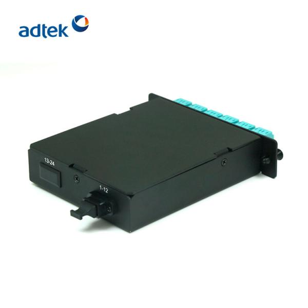 12 Duplex 24 Cores MPO Fiber Cassette , MTP Cassette Module LGX LC OM4
