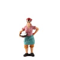 Peasant Woman Figure People at Work Model Toy Pretend Professionals Figurines Career Figures Toys for Boys Girls Kids
