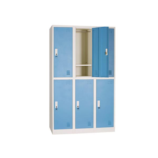 Espelho de quarto 6 portas Armários de metal para funcionários 0,7 mm de espessura