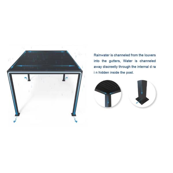 Luxury outdoor shutters awning Terrace awning waterproof electric