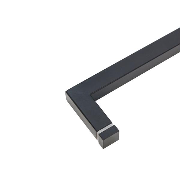 200*200*19*1.0 мм длинный черный отделка гостиницы стеклянная раздвижная дверь односторонняя рукавица душа