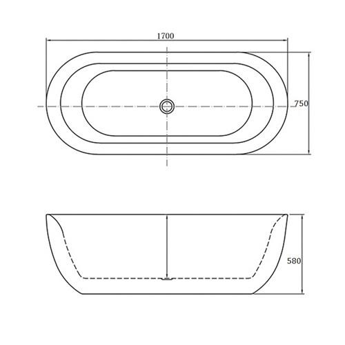 Simple Modern Acrylic Massage Bathtub / Small Stand Alone Tub Excellent Heat Retention