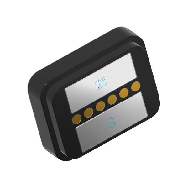 Customized Magnetic Power Connectors Black 6 Pin Magnetic Connector With High Adsorption Force