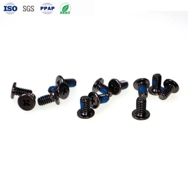 M1.6 Углеродистая сталь черный цинк микрошрубы 2mm-50mm плоская головка