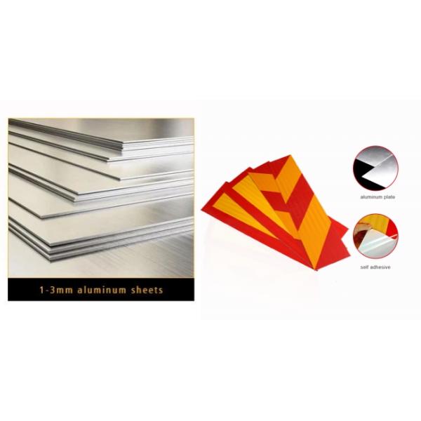 Желтые и красные полосатые алюминиевые отражающие задние маркировочные таблички для грузовиков