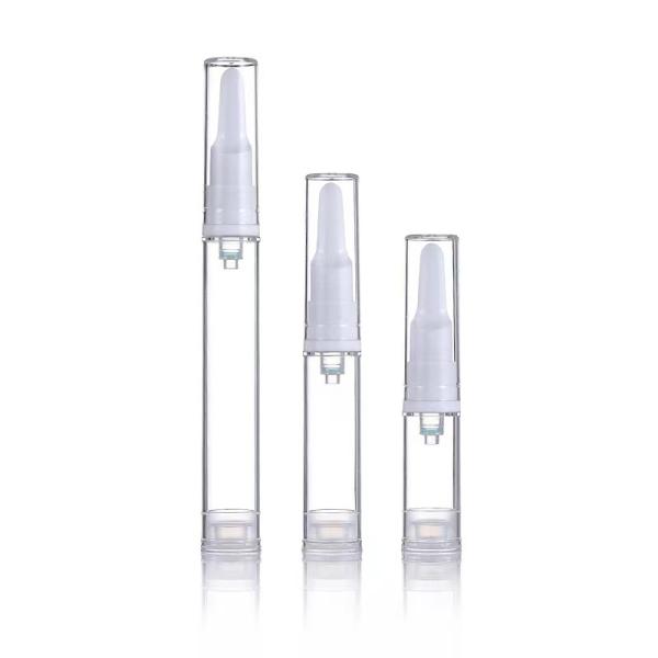 Wholesale 5ml 10ml 15ml Capacity AS Plastic Airless Pump Bottle with Vacuum Pump System and Customized Silkscreen Print