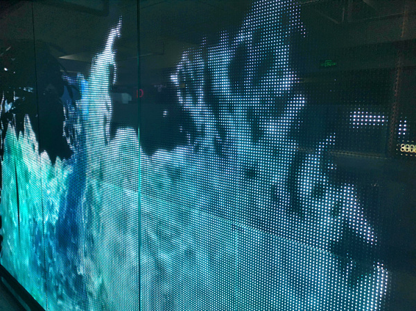 SMD1314 Película de pantalla LED P6 para interiores, pantalla de película transparente LED adhesiva