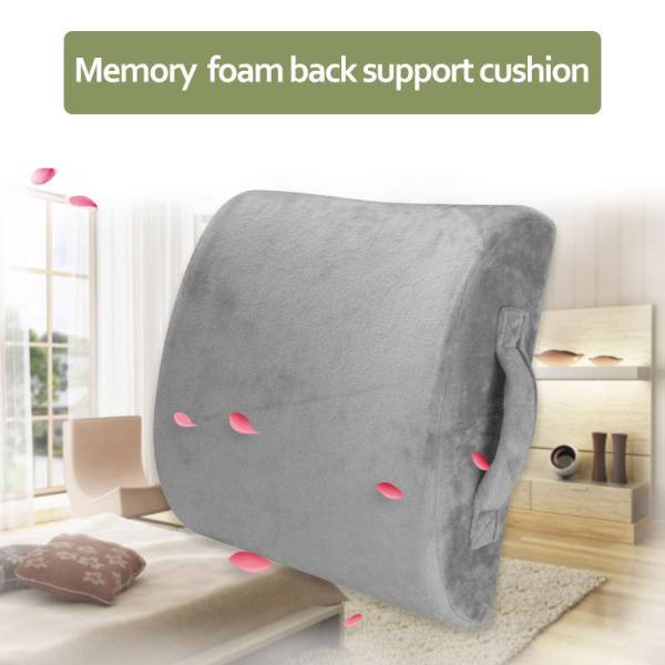 Adjustable Strap Memory Foam Lumbar Support Pillow for Chair and Car Seat CE Approved