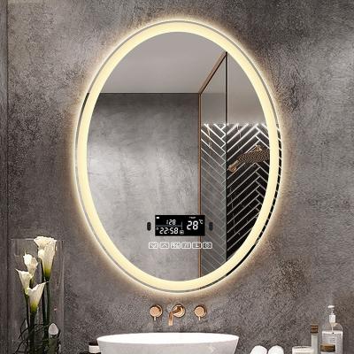Customized Touch Sensor Bathroom Mirror Wall Mounted Oval Backlit Bathroom Mirror 4000K 5000K