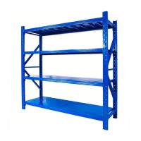 4 estanterías de metal para almacenamiento de polvo impermeable azul y blanco recubierto con patas de nivelación