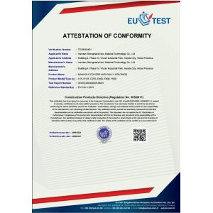 Handan Shengnada New Material Technology Co., Ltd. Certifications