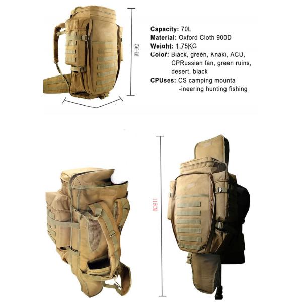 Рюкзак с застежкой на плече для активных занятий на открытом воздухе Охота Горнолыжный отдых Кампинг