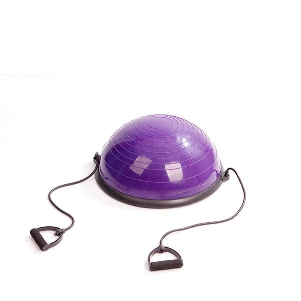 Gym fitness cheap price PVC Exercise Stability Half Pilates Yoga Ball with pump
