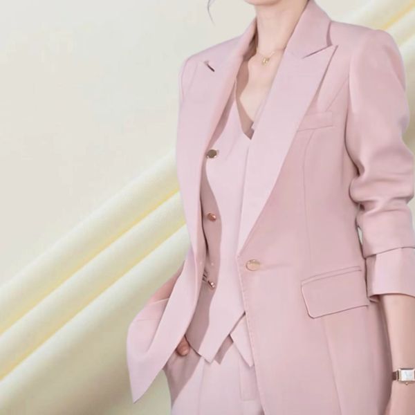 Business Suit Fashion Fabric Luxury 210gsm 75%Polyester 25%Rayon Pants Suiting Fabric