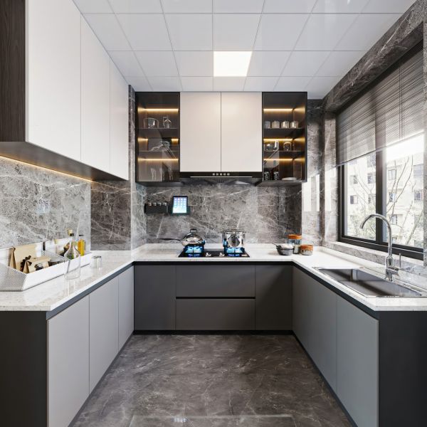 Modern Design High Gloss Kitchen Cabinet RTA Complete Set MDF Carcase