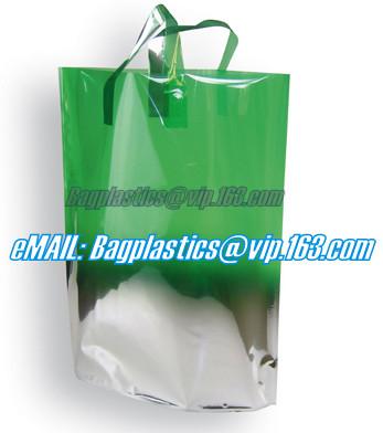 CLEAR FROSTED SOFT LOOP SHOPPER BAG,Soft Loop Handle Plastic Bag OEM Plastic Bagbiodegradable retail shopping bags pack